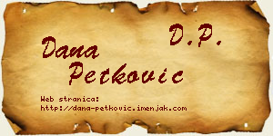 Dana Petković vizit kartica